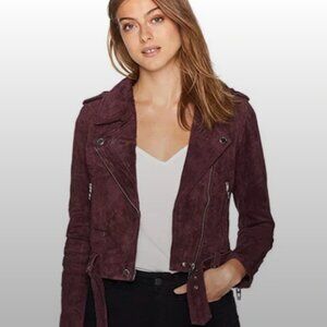 Blank NYC Suede Moto Jacket Plum Purple size Medium